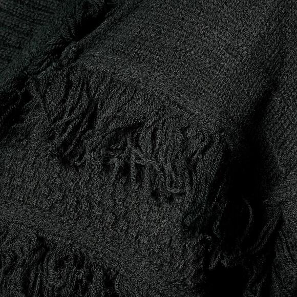 Attitudes by Renee Ruffle Fringe Cardigan in Black NEW Size Medium - Picture 4 of 4